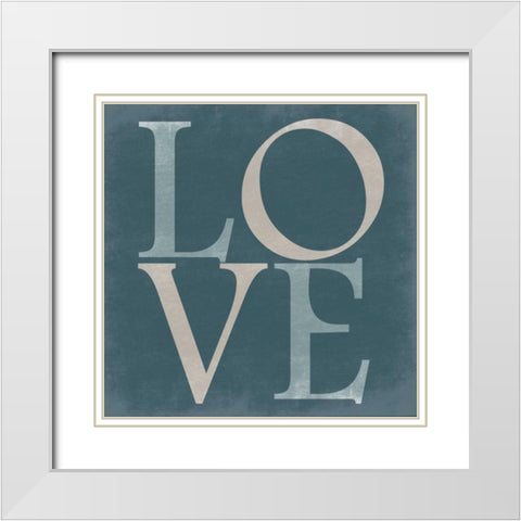 Pure Love White Modern Wood Framed Art Print with Double Matting by Lewis, Sheldon