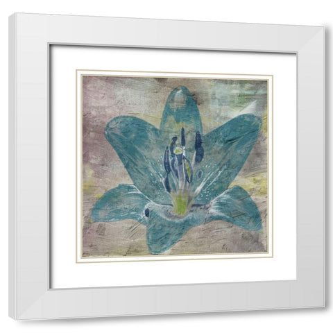 Vibrany Lily 2 White Modern Wood Framed Art Print with Double Matting by Lewis, Sheldon