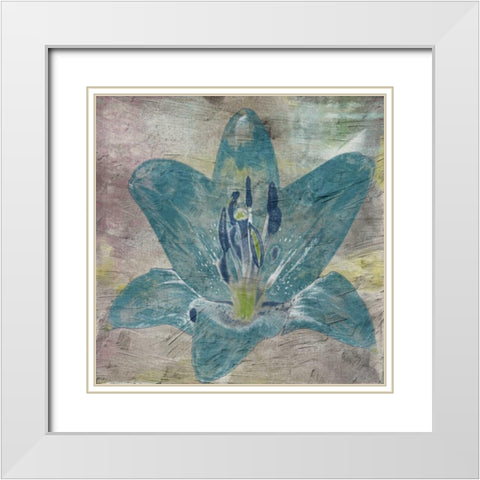 Vibrany Lily 2 White Modern Wood Framed Art Print with Double Matting by Lewis, Sheldon