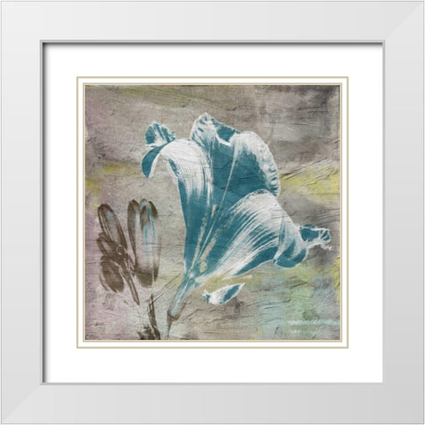 Vibrany Lily 3 White Modern Wood Framed Art Print with Double Matting by Lewis, Sheldon