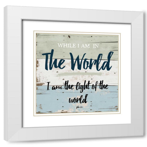 Religious Wood 1 White Modern Wood Framed Art Print with Double Matting by Lewis, Sheldon