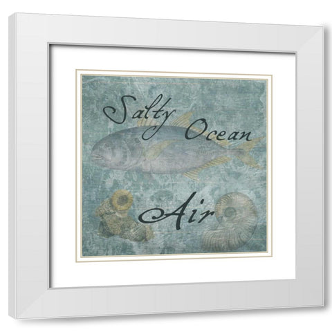 Ocean Air White Modern Wood Framed Art Print with Double Matting by Lewis, Sheldon