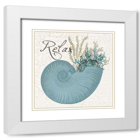 Coastal Bouquet White Modern Wood Framed Art Print with Double Matting by Lewis, Sheldon