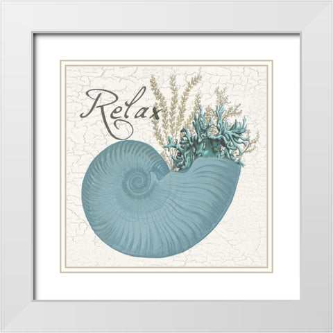 Coastal Bouquet White Modern Wood Framed Art Print with Double Matting by Lewis, Sheldon
