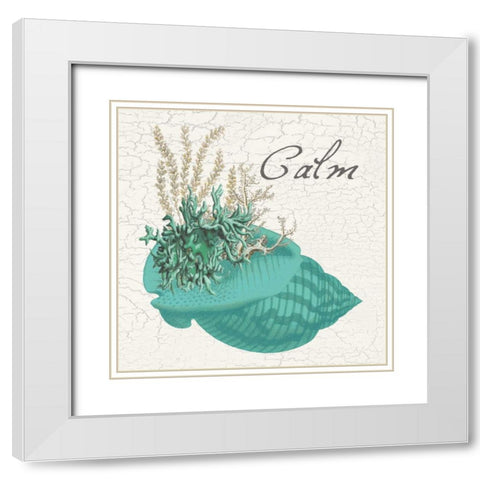 Coastal Bouquet 2 White Modern Wood Framed Art Print with Double Matting by Lewis, Sheldon