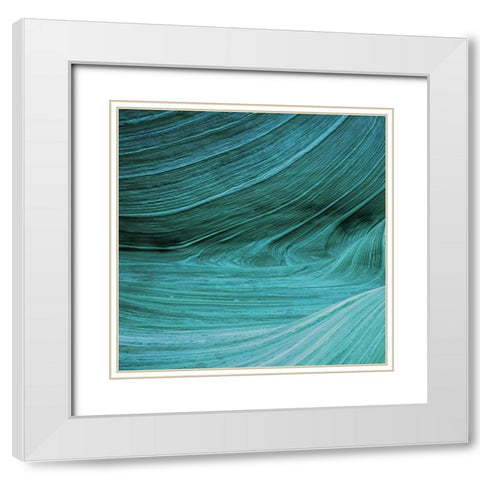 Coastal Abstract White Modern Wood Framed Art Print with Double Matting by Lewis, Sheldon