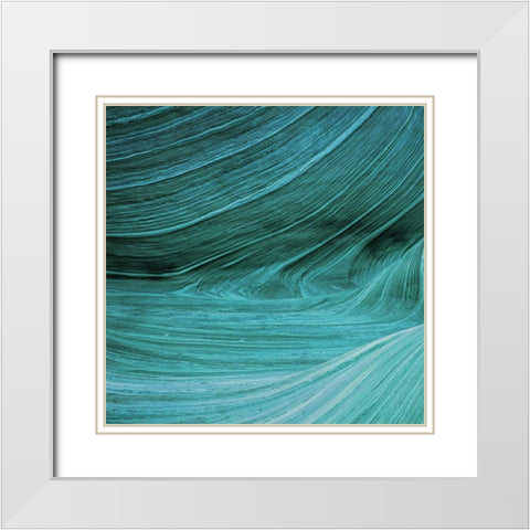 Coastal Abstract White Modern Wood Framed Art Print with Double Matting by Lewis, Sheldon