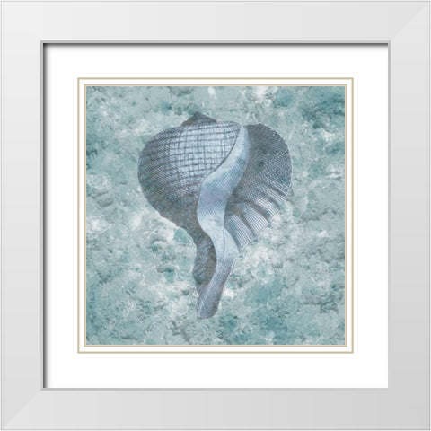 Coastal Cement White Modern Wood Framed Art Print with Double Matting by Lewis, Sheldon