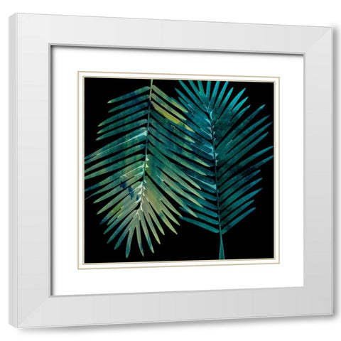 Watercolor Burst White Modern Wood Framed Art Print with Double Matting by Lewis, Sheldon