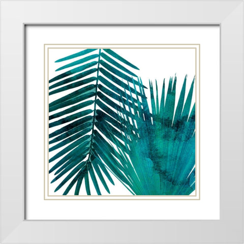 Watercolor Burst 3 White Modern Wood Framed Art Print with Double Matting by Lewis, Sheldon