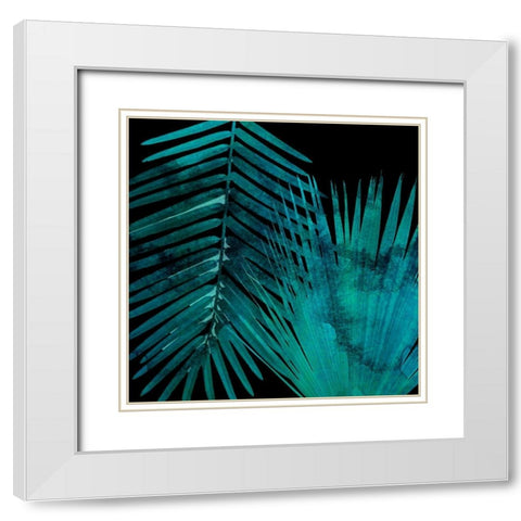 Watercolor Burst 3 White Modern Wood Framed Art Print with Double Matting by Lewis, Sheldon
