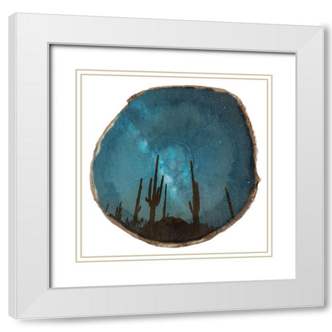 Natural Wood Space 1 White Modern Wood Framed Art Print with Double Matting by Lewis, Sheldon