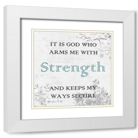 Secure My Ways White Modern Wood Framed Art Print with Double Matting by Lewis, Sheldon