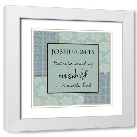 Serve The Lord White Modern Wood Framed Art Print with Double Matting by Lewis, Sheldon