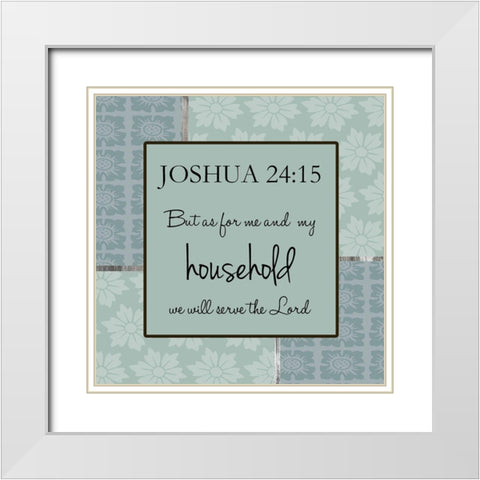 Serve The Lord White Modern Wood Framed Art Print with Double Matting by Lewis, Sheldon