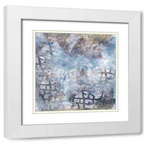 Abstract Extract White Modern Wood Framed Art Print with Double Matting by Lewis, Sheldon