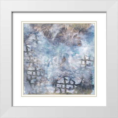 Abstract Extract White Modern Wood Framed Art Print with Double Matting by Lewis, Sheldon