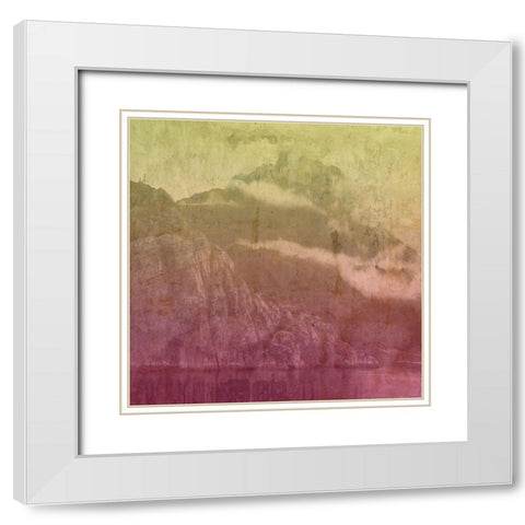 Mountain Lights A White Modern Wood Framed Art Print with Double Matting by Lewis, Sheldon