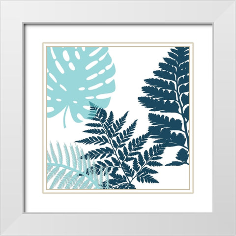 Tropical Color Bloom White Modern Wood Framed Art Print with Double Matting by Lewis, Sheldon