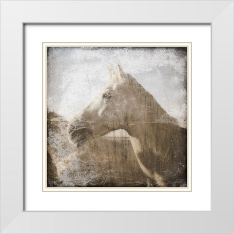 Angels In The Field White Modern Wood Framed Art Print with Double Matting by Lewis, Sheldon