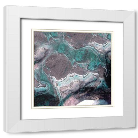 Stoneaged White Modern Wood Framed Art Print with Double Matting by Lewis, Sheldon