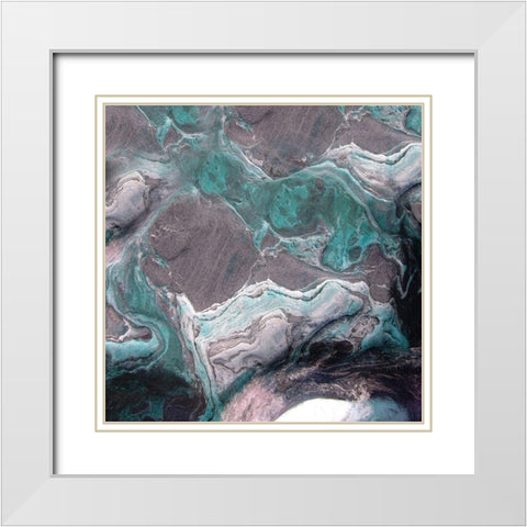 Stoneaged White Modern Wood Framed Art Print with Double Matting by Lewis, Sheldon