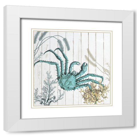 Salt Water Blue 2 White Modern Wood Framed Art Print with Double Matting by Lewis, Sheldon
