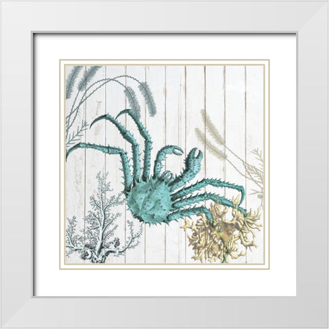 Salt Water Blue 2 White Modern Wood Framed Art Print with Double Matting by Lewis, Sheldon