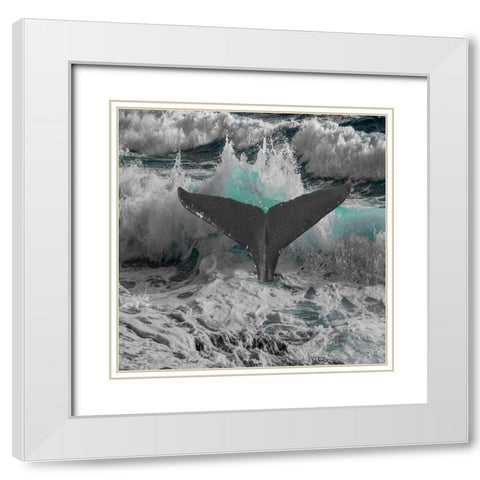 Caribbean Coast White Modern Wood Framed Art Print with Double Matting by Lewis, Sheldon