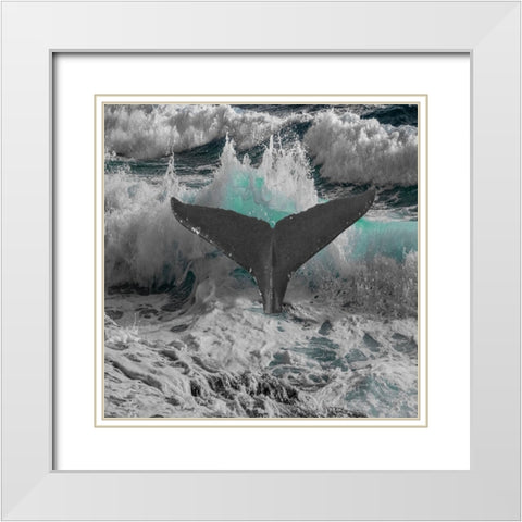 Caribbean Coast White Modern Wood Framed Art Print with Double Matting by Lewis, Sheldon