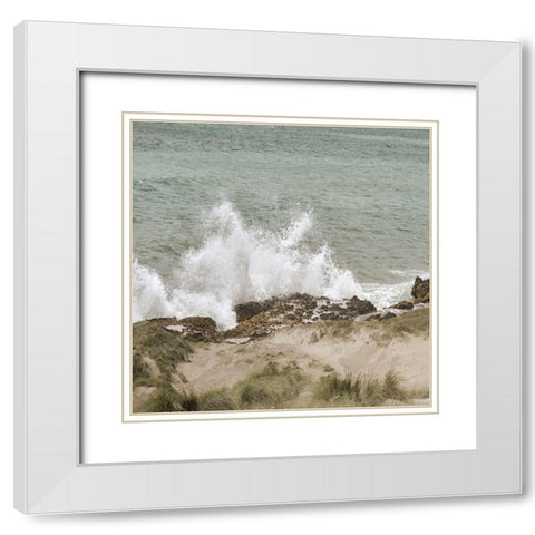 Water Blast White Modern Wood Framed Art Print with Double Matting by Lewis, Sheldon