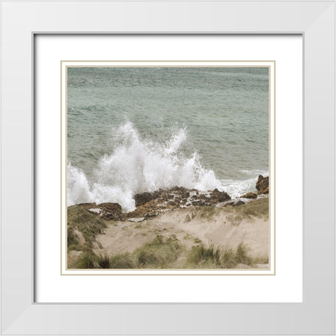 Water Blast White Modern Wood Framed Art Print with Double Matting by Lewis, Sheldon