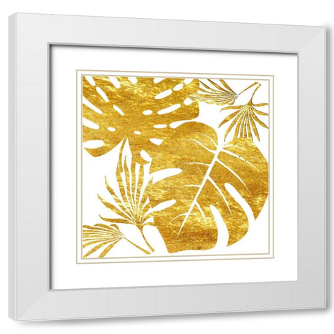 Golden Tropics White Modern Wood Framed Art Print with Double Matting by Lewis, Sheldon