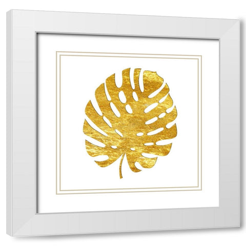 Golden Tropics 3 White Modern Wood Framed Art Print with Double Matting by Lewis, Sheldon