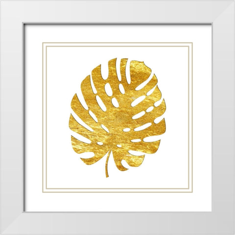 Golden Tropics 3 White Modern Wood Framed Art Print with Double Matting by Lewis, Sheldon