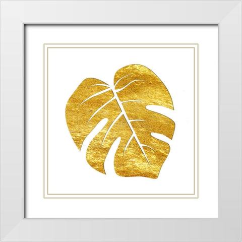 Golden Tropics 4 White Modern Wood Framed Art Print with Double Matting by Lewis, Sheldon