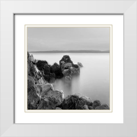 Black Sea 2 White Modern Wood Framed Art Print with Double Matting by Lewis, Sheldon