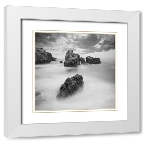 Black Sea 3 White Modern Wood Framed Art Print with Double Matting by Lewis, Sheldon