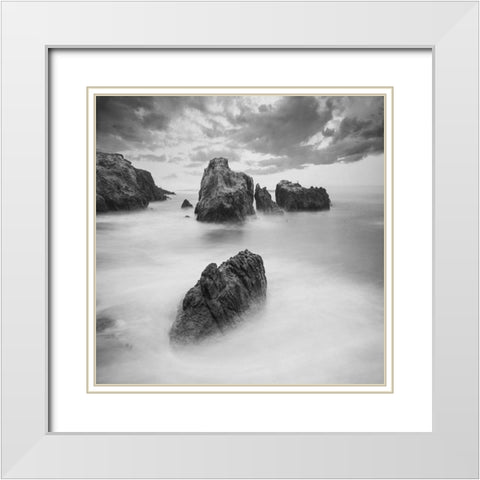 Black Sea 3 White Modern Wood Framed Art Print with Double Matting by Lewis, Sheldon