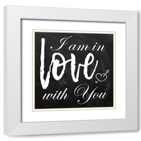 In Love White Modern Wood Framed Art Print with Double Matting by Lewis, Sheldon