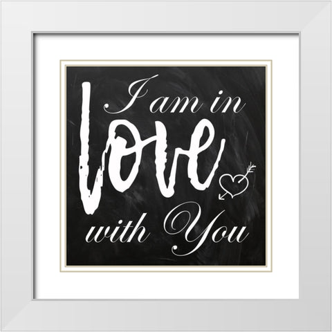 In Love White Modern Wood Framed Art Print with Double Matting by Lewis, Sheldon