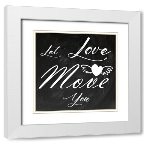 Love Moves White Modern Wood Framed Art Print with Double Matting by Lewis, Sheldon