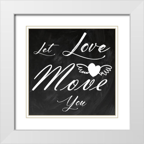 Love Moves White Modern Wood Framed Art Print with Double Matting by Lewis, Sheldon