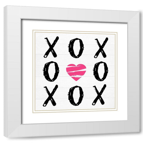Love Won White Modern Wood Framed Art Print with Double Matting by Lewis, Sheldon
