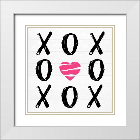 Love Won White Modern Wood Framed Art Print with Double Matting by Lewis, Sheldon