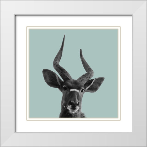 Heads Up White Modern Wood Framed Art Print with Double Matting by Lewis, Sheldon