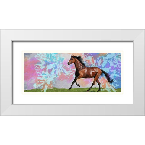 Free Rein 1 White Modern Wood Framed Art Print with Double Matting by Butcher, Sarah