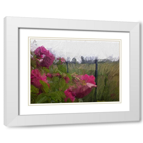 Monet View White Modern Wood Framed Art Print with Double Matting by Butcher, Sarah