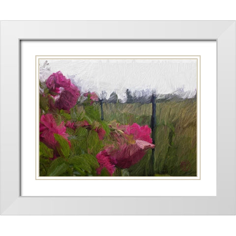 Monet View White Modern Wood Framed Art Print with Double Matting by Butcher, Sarah