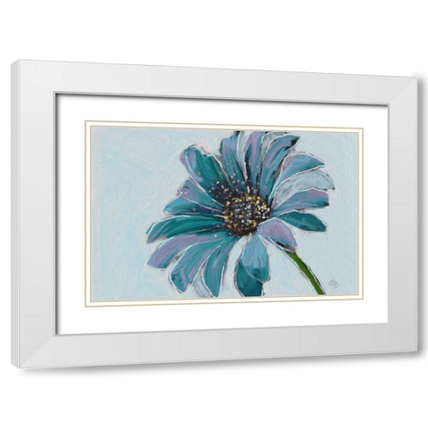 Daisy Crazy 2 White Modern Wood Framed Art Print with Double Matting by Butcher, Sarah